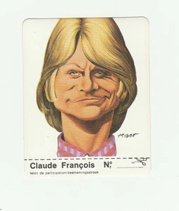 Claude Francois Aufkleber Wettbewerb 1974 sehr guter Zustand - Bild 1 von 2