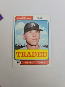 1974 Topps Traded AA Gary Sutherland #428T NM Near Mint Detroit Tigers
