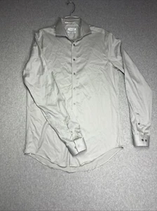 Calvin Klein Infinite Wrinkle Free Grey Button Up Shirt Mens Size 16 36/37 - Picture 1 of 12