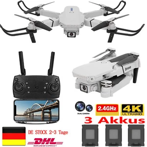 Faltbar WIFI FPV Drohne Mit 4K Kamera Mini Selfie Quadrocopter RC Drone 3 Akkus. - Bild 1 von 22