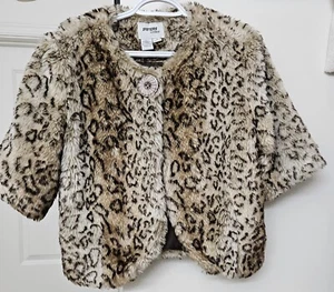 Sisters Outerwear Cape Damen M Animal Print Kunstfell  - Bild 1 von 9