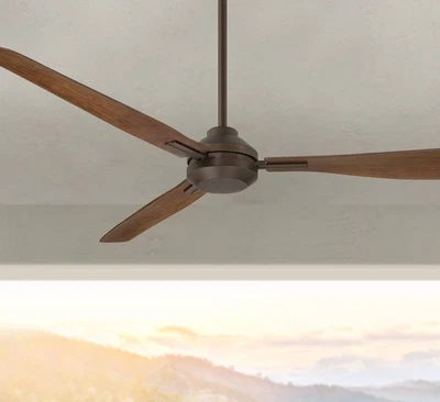 Ventilador de techo 56" Casa Vieja Sol bronce y nogal oscuro con control remoto Foto 1 de 4