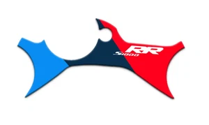 Cubierta calcomanía yugo horquilla superior moto BMW S1000RR 2023-2025 azul y rojo - Imagen 1 de 1