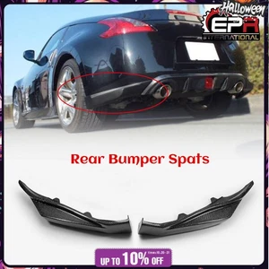 For 09-17 Nissan 370Z Z34 Carbon Fiber Rear Bumper Spats Add on BodyKits 2Pcs - Picture 1 of 12