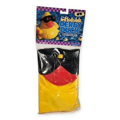 Juguete inflable Derby Duck 18" de colección 2001 para piscina por juego nuevo raro pato de goma  Foto 1 de 4