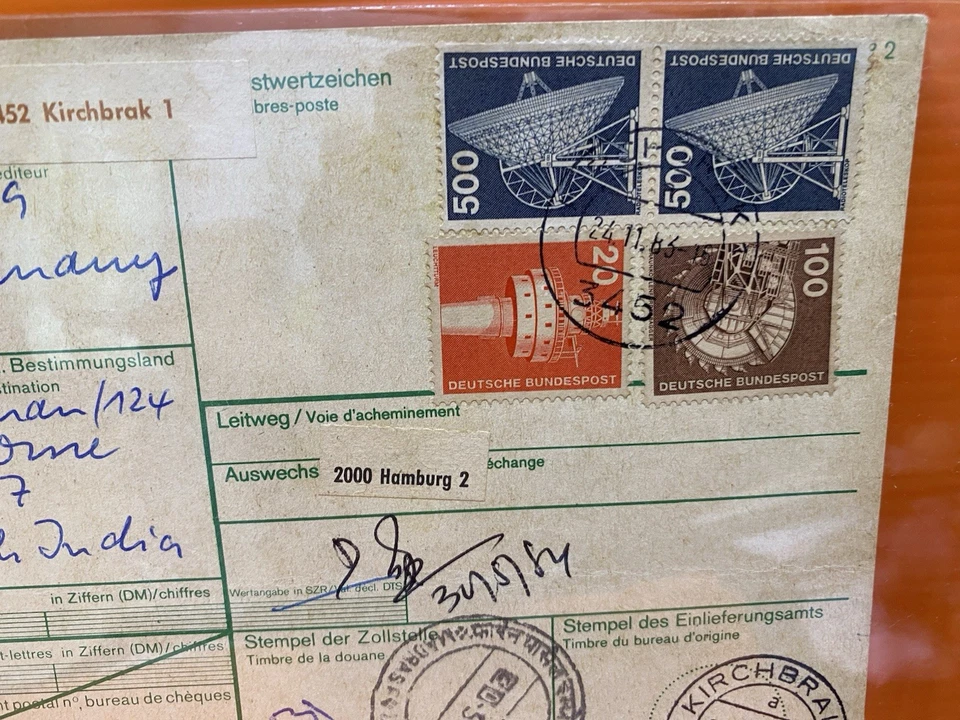 Germany Kirchbrak Po3452 Bulletin D’Expedition Parcel Stamp 1983Free Shipping !! - Image 1 of 4