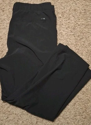 IZOD 裤子男式 36X30 黑色高尔夫性能直筒平前弹力 — 第 1/4 张图片