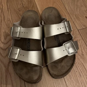 Birkenstock Arizona Two-Strap Gold Size 41 Uk7 sandals - Picture 1 of 12
