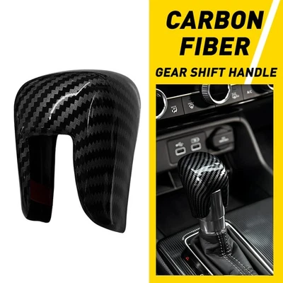 Painel de botão de mudança de marchas moldura acabamento interior fibra de carbono para Honda Civic 2022-2025 - Imagem 1 de 4