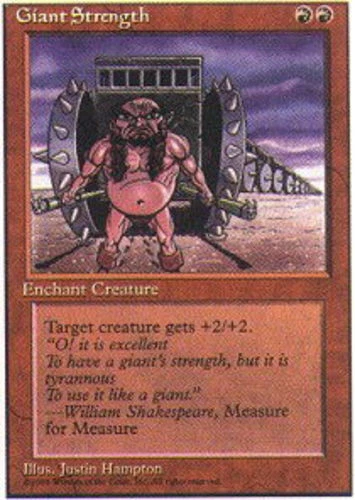 FBB Korean Giant Strength ~ Lightly Played 4th Edition Fourth Foreign Black Bord - Image 1 of 1