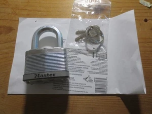 MASTER HEAVY BORON CARBIDE DUDY PAD LOCK M15XKADLF TWO KEYS THICK SHACKLE - Bild 1 von 1