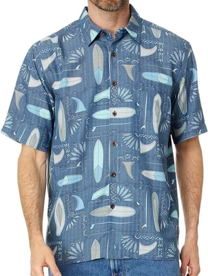 QUIKSILVER LONG BOARDS Men's S/S Button Shirt - YKN9 - Size XL - NWT - LAST ONE - Image 1 of 3