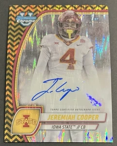2024 Bowman University Chrome Jeremiah Cooper Black Gold Stealth Auto /24 SSP - Picture 1 of 3