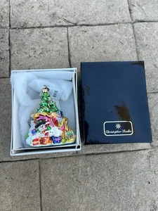 Christopher Radko Christmas Tree Ornament Santa Snowman Presents 6” - Picture 1 of 5