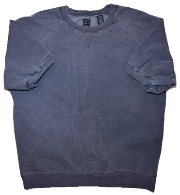 Sudadera De Colección GAP Manga Corta En Blanco Cuello Redondo Raglán Para Hombre’s L 90s Y2K Desteñida Foto 1 de 4