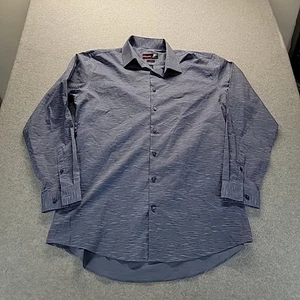 J Ferrar Men's Shirt 16-16.5 Blue Slim Fit Stretch Long Sleeve Button Down - Picture 1 of 7