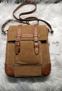 Scully Brown Leather & Suede Messenger Bag/ Crossbody New With Tags - Picture 1 of 10