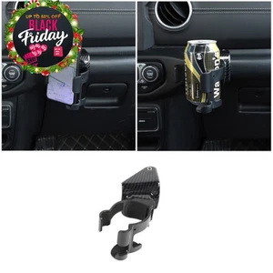 Multi-Function Cell Phone Mount & Cup Holder Bracket For Jeep Wrangler JL JT 18+ - Foto 1 di 13