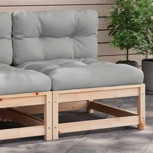 Patio Furniture with Cushions Outdoor Sectional Seating Solid Wood Pine vidaXL - Picture 1 of 36