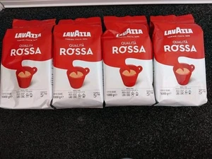 4x Lavazza Qualita Rossa Coffee Beans 1kg Bags £63.99 - Picture 1 of 8