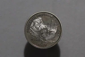 🧭 🇮🇲 ISLE OF MAN 1 CROWN 1996 FERDINAND MAGELLAN B88 #7265 - Picture 1 of 2