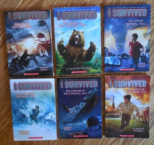 Lot of 6 Scholastic "I Survived" Books:  Katrina*Grizzlies*Tornado*Blizzard - Picture 1 of 3