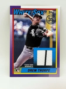 Tarjeta reliquia 2025 Topps Serie 2 Drew Thorpe RC 1990 Chicago White Sox #90R2-DT - Imagen 1 de 2