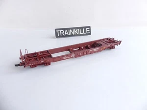 ROCO HO WAGON PLAT A BOGIES TYPE KANGOUROU DE LA RENFE N° 9012-2 - Picture 1 of 3