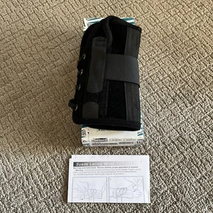 Hely & Weber Black Suede Lacing Wrist Brace - Short - New 434B-RT-L Size Large - Picture 1 of 6