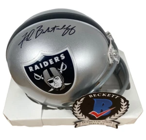 Fred Biletnikoff Signed Oakland Raiders Mini Helmet Beckett COA THROWBACK - Picture 1 of 8