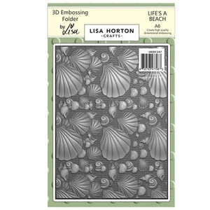 Lisa Horton Crafts Embossing Folder-Life's A Beach - Picture 1 of 1