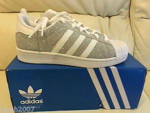 ADIDAS ORIGINALS SUPERSTAR GLITTER SHINE TRAINERS SIZES UK 4 & 7 - Picture 1 of 3