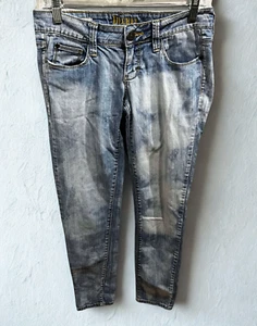 Decree Jeans Women's 3 Super Skinny Blue Low Rise Stretch Denim Festival Casual - Picture 1 of 9