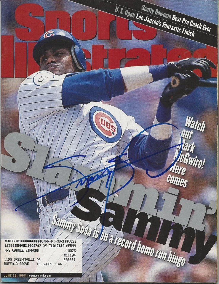 GFA Sports Illustrated SAMMY SOSA Signed SI Magazine AD1 COA - Image 1 of 1