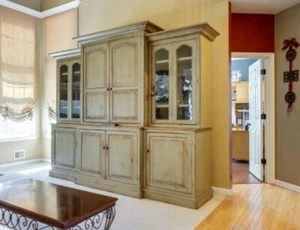 Gorgeous, Oversized Solid Wood TV Entertainment Center and Wall Unit - Picture 1 of 7