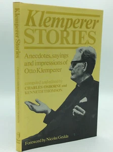 KLEMPERER STORIES by Otto Klemperer - 1980 - German conductor - 1ST EDITION - Picture 1 of 5