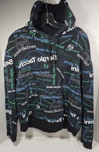 Sergio Tacchini Scramble Text Hoodie Spellout Sweatshirt Herren Medium Super Rare - Bild 1 von 15