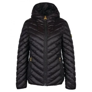 Barbour International Women's Black Hooded Cosford Quilted Jacket
