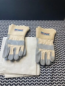 BIG-JAKE LEATHER PALM GLOVES EXTRA LARGE sewn with kevlar lot of 2 - Picture 1 of 6