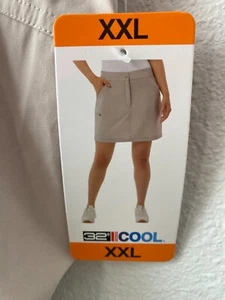 32 Degrees XXL Cool Tech Women's Skort Pockets Tan Beige Activewear NWT - Picture 1 of 5