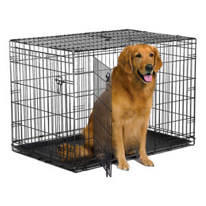 Folding Dog Cat Cage Puppy Pet Crate Carrier With Toilet Small Medium Large Cage