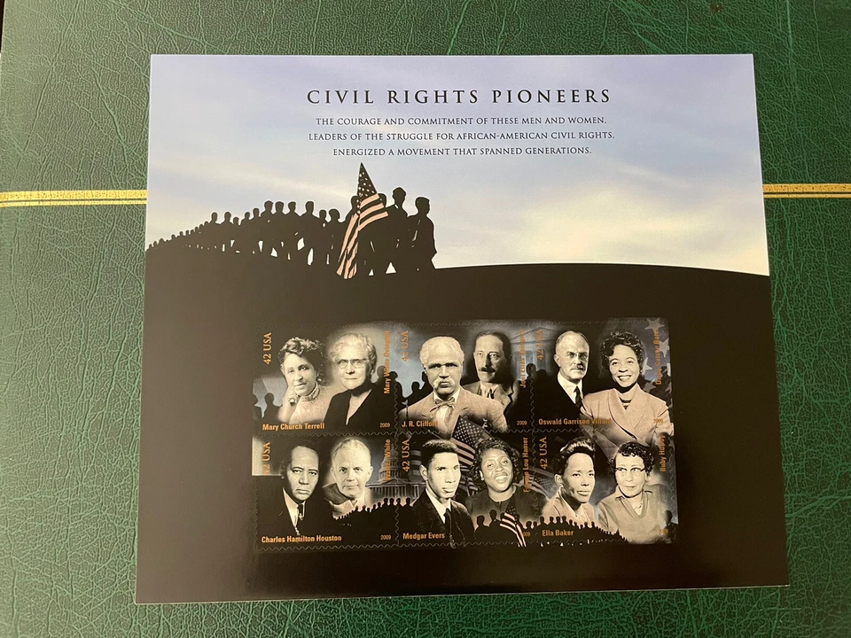 SFSTAMPS US Scott 4384 Civil Rights Pioneers Sheet Of 6 Stamps MNH 2009 - Image 1 of 1