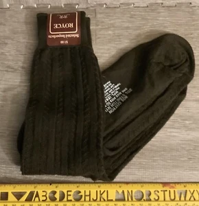Vintage Royce Baumwolle Nylon Gr. 10 113 Socken braun hergestellt in den USA unvollkommen NEU NOS - Bild 1 von 5