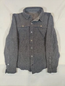 Toad & Co Jacket Mens Large Shacket Snap-Front Shirt Outdoor Gray Wool Blend - Picture 1 of 8