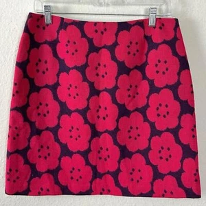 Boden Wool Whimsical Spring Floral Mini Skirt in Pink Purple Size 8 Lined WG416 - Picture 1 of 8