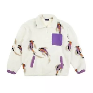 Taylor Swift Koi Fish Quarter Zip Fleece Sherpa Pullover Size XL Eras Limited - Picture 1 of 4