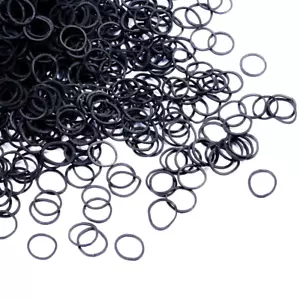 Black Elastic Hair Bands, 500Pcs Mini Rubber Bands with a Box Soft Elastic Bands - Picture 1 of 12