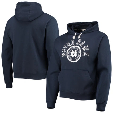 Men's League Collegiate Wear Navy Notre Dame Fighting Irish Seal Neuvo Essential Cover