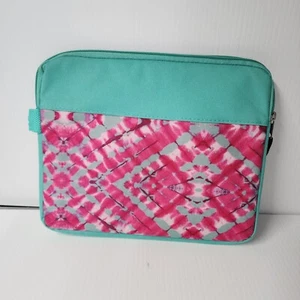 Universal Tablet Case Soft Bag 8x10 Tye Die Pink & Turquoise Pad Sleeve - Picture 1 of 5