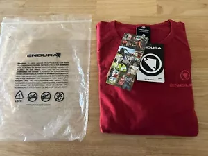 Endura One Clan Raglan Mens MTB Cycling Jersey Red Long Sleeve NWT - Picture 1 of 3